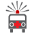 Red and Gray ambulance emergency icon