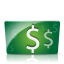 Green dollar sign icon link for fees