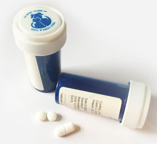 blue pill vials