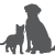 gray dog and cat icon