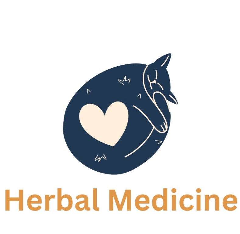 Herbal Medicine icon navy blue cat