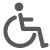 Gray wheelchair icon